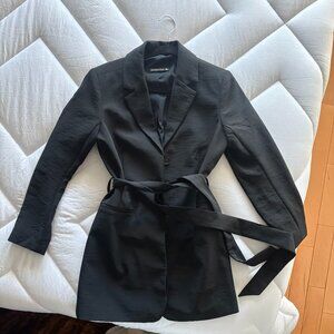 Abercrombie & Fitch Black Crepe Blazer Dress